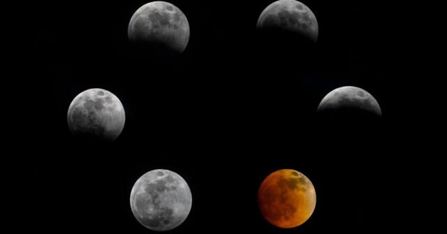 Foto menunjukkan gerhana bulan Blood Moon dalam segala kemuliaan
