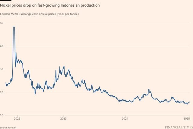 Indonesia mata pemotongan produksi nikel untuk mendukung harga logam 'tidak dicintai'
