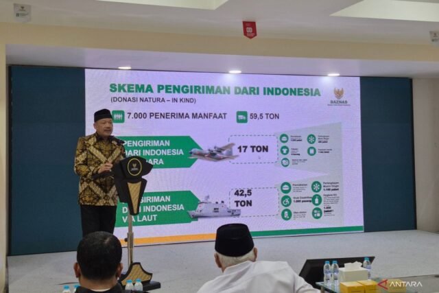Baznas untuk mengirimkan 800 ton bantuan kemanusiaan ke Palestina
