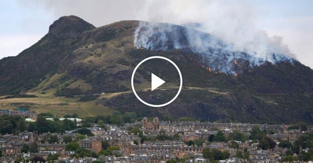 Kebakaran pecah di kursi Landmark Edinburgh Arthur
